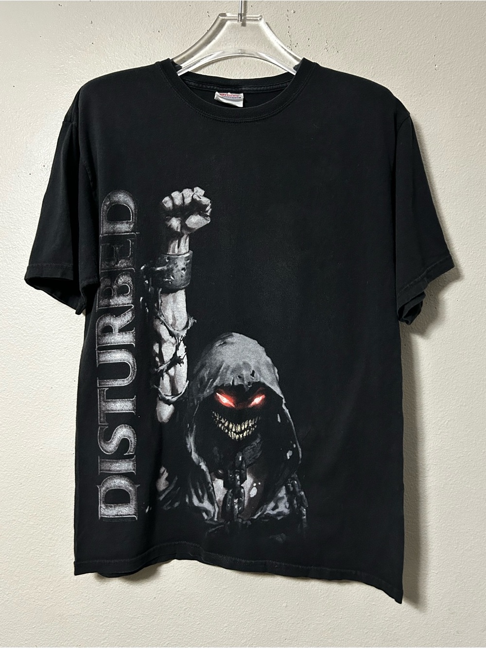 Disturbed "Up Yer Fist" Band Concert T Shirt Black Size Medium Official Merch